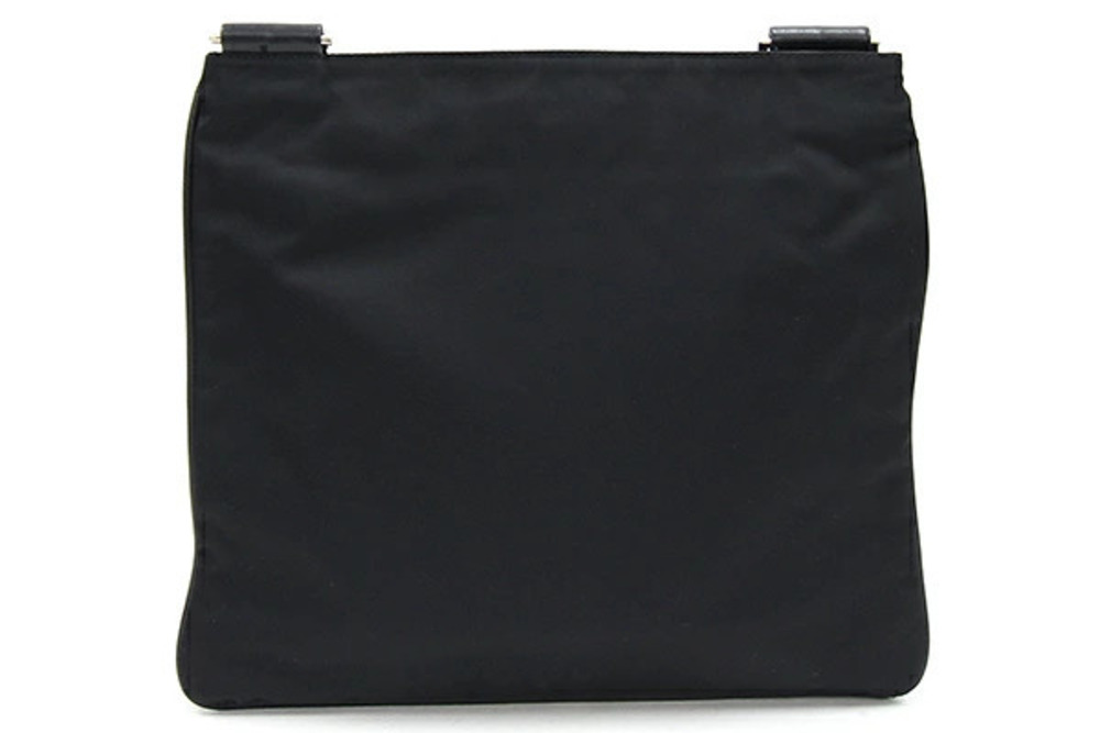 Prada Crossbody Bag Shoulder Gusset Leather Black